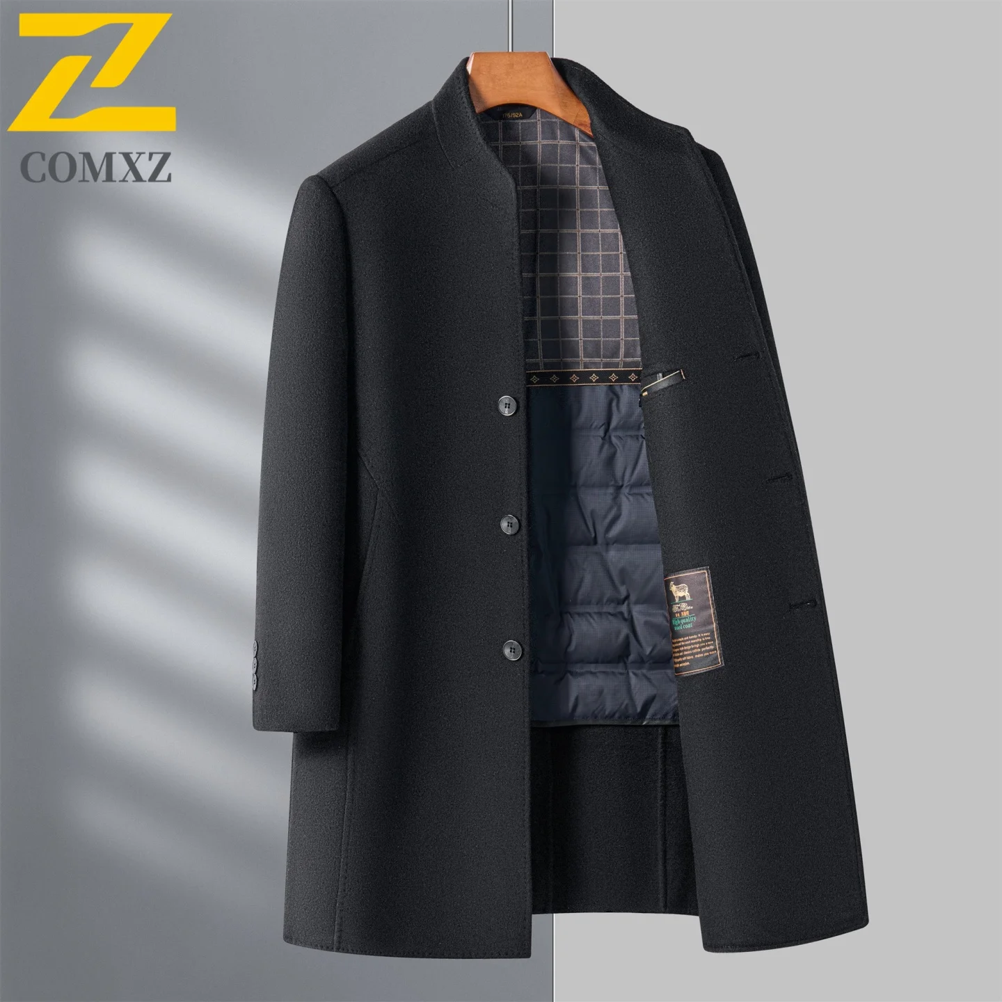 Comxz 2025 зимнее длинное шерстяное пальто мужское модное роскошное съемное пальто на гусином пуху жилет британский морозостойкий шерстяной плащ
Comxz 2025 зимнее длинное шерстяное пальто мужское модное роскошное съемное пальто на гусином пуху жилет британский морозостойкий шерстяной плащ