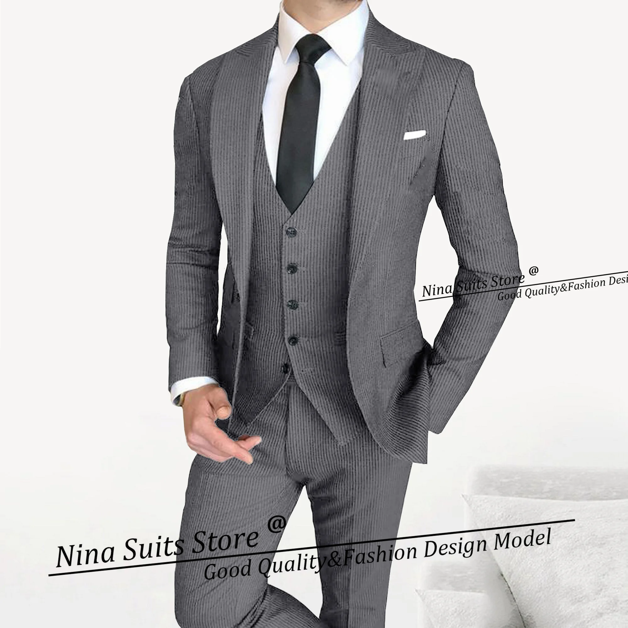 Новый осенний мужской костюм Gwenhwyfar 2024, облегающий вельветовый серый, черный, хаки пиковый блейзер с отворотами, повседневный офисный мужской костюм sr
Новый осенний мужской костюм Gwenhwyfar 2024, облегающий вельветовый серый, черный, хаки пиковый блейзер с отворотами, повседневный офисный мужской костюм sr