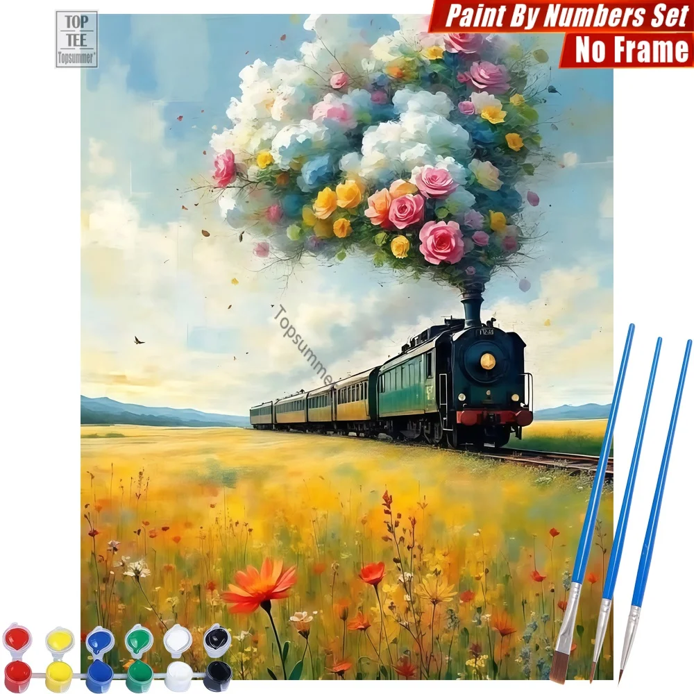 vintage flower train DIY Digital Oil Painting Kit - train flowers dreamy Creative Family Fun Day Of The Dead Gift For Friend
vintage flower train DIY Digital Oil Painting Kit - train flowers dreamy Creative Family Fun Day Of The Dead Gift For Friend
