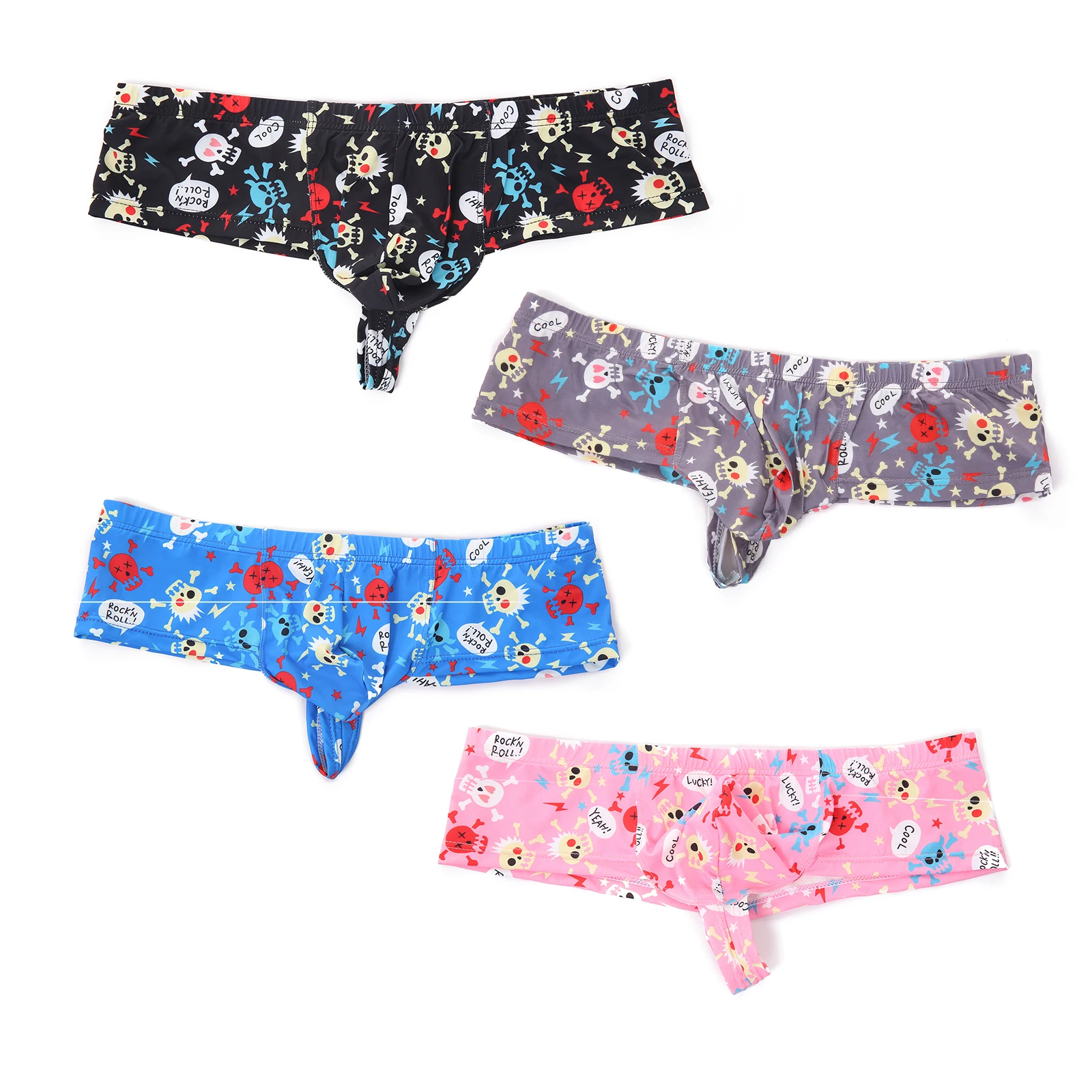 4Pcs Sexy Men Swimwear Brazilian Swimsuit Mini Boxer Bikini Funny Man Beach Shorts Skull Digital Print Swimming Trunks
4Pcs Sexy Men Swimwear Brazilian Swimsuit Mini Boxer Bikini Funny Man Beach Shorts Skull Digital Print Swimming Trunks