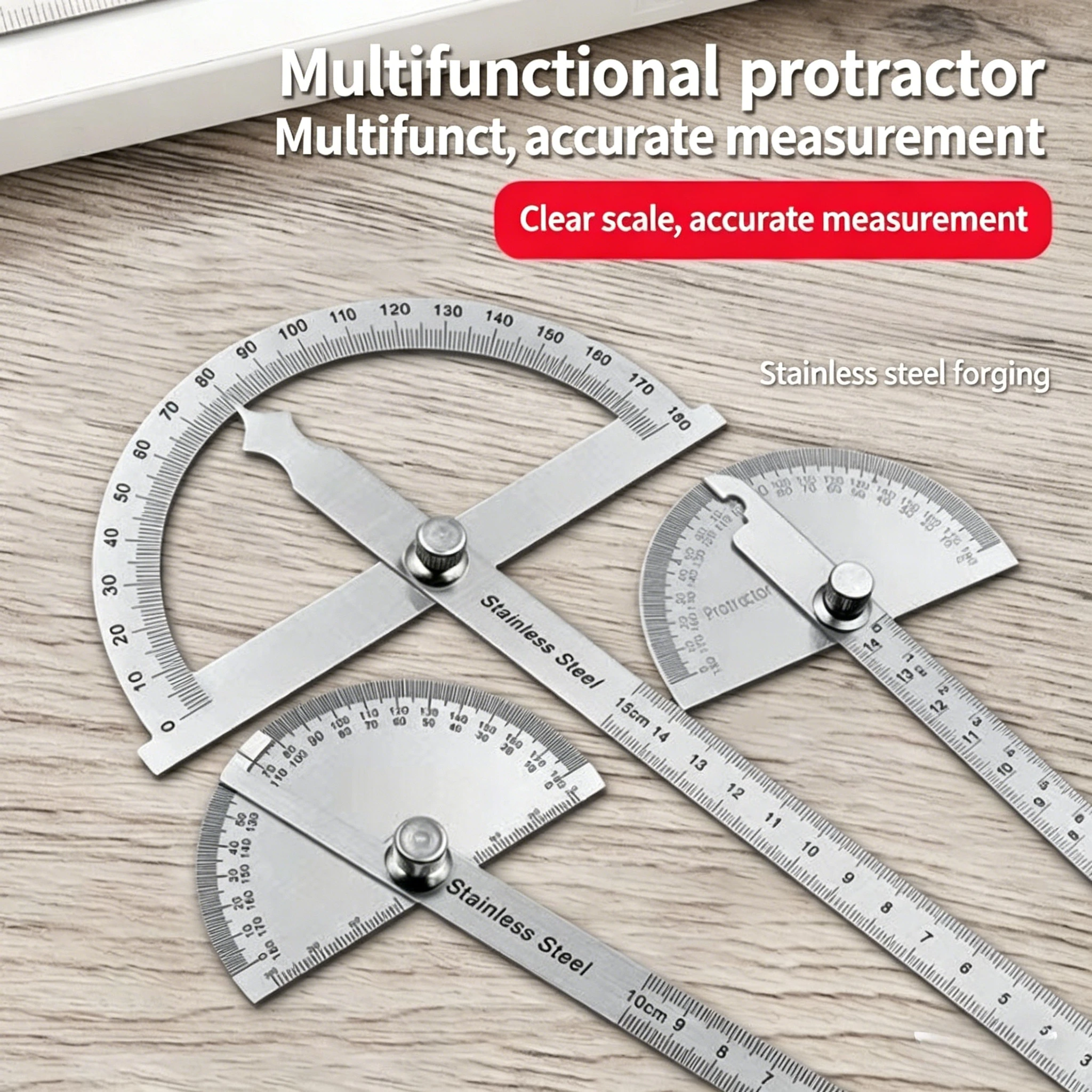 Professional Stainless Steel Angle Measuring Tool, Multi-Functional Woodworking Protractor for High Precision Work
Professional Stainless Steel Angle Measuring Tool, Multi-Functional Woodworking Protractor for High Precision Work