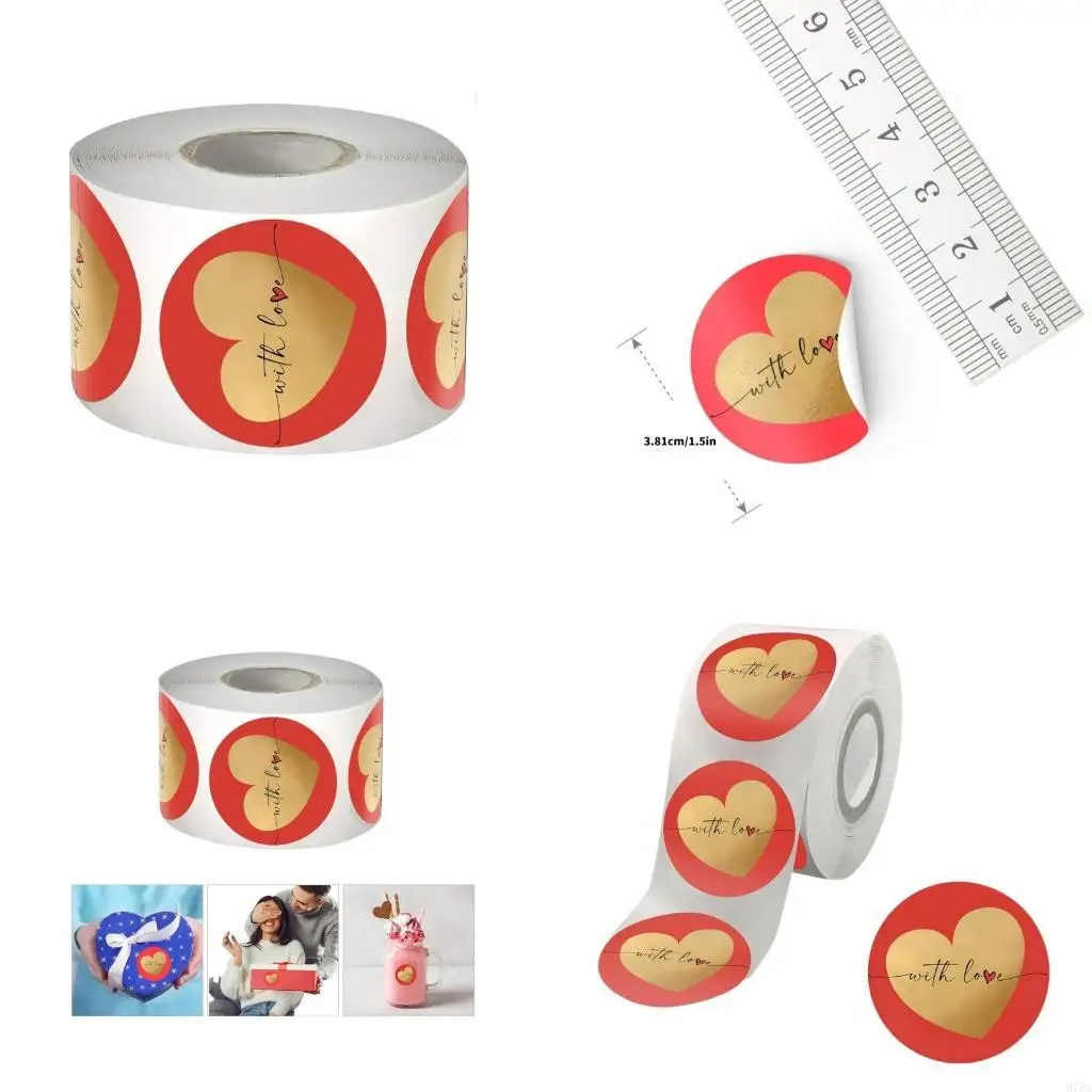 97BA 500Pcs Valentines Day Heart Sticker Self-Adhesive Wrapping Labels 38mm Valentines Decoration Sticker for Wedding
97BA 500Pcs Valentines Day Heart Sticker Self-Adhesive Wrapping Labels 38mm Valentines Decoration Sticker for Wedding