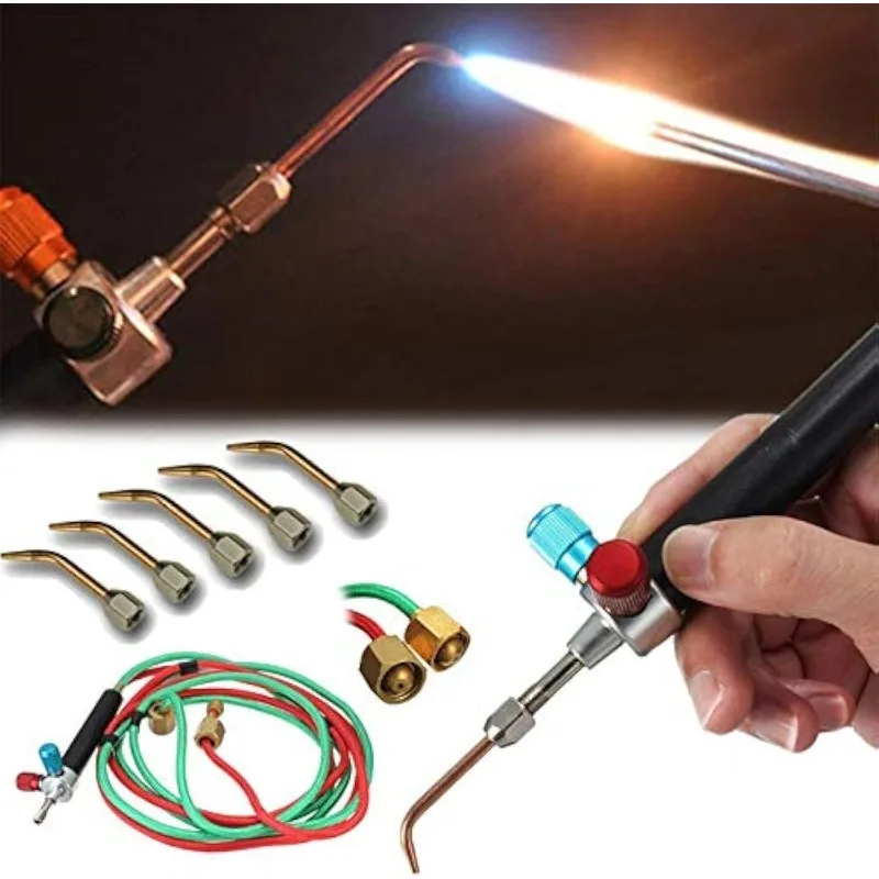 Jewelry Micro Mini Gas Little Torch with 5 Tips Welding Soldering Torches kit Oxygen & Acetylene Torch Kit Metal Cutting Torch
Jewelry Micro Mini Gas Little Torch with 5 Tips Welding Soldering Torches kit Oxygen & Acetylene Torch Kit Metal Cutting Torch