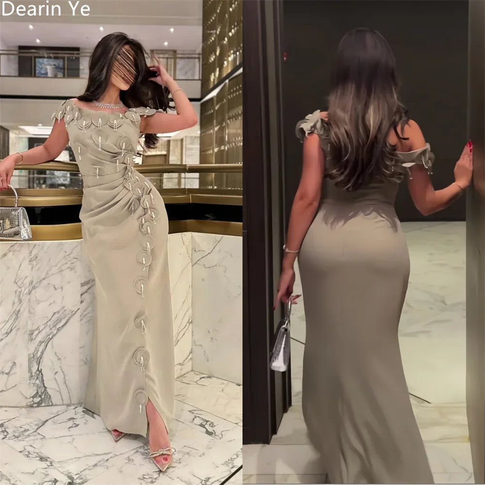 Customized Prom Gown Dearin Scoop Neckline Mermaid Floor Length Skirts Ruffle Applique Bespoke Occasion Dresses Formal Saudi Ara
Customized Prom Gown Dearin Scoop Neckline Mermaid Floor Length Skirts Ruffle Applique Bespoke Occasion Dresses Formal Saudi Ara