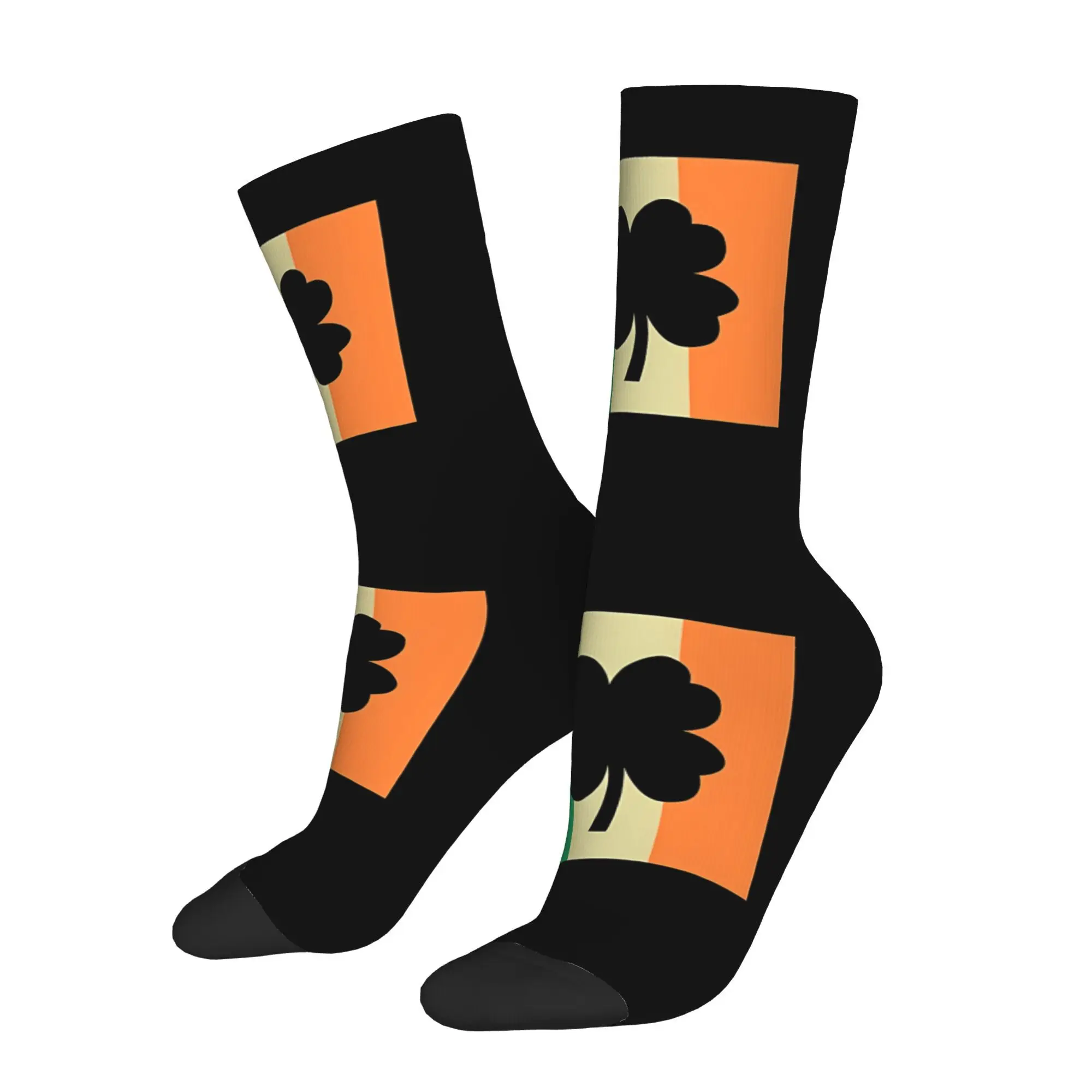 Funny Happy Sock for Men Irish Flag Retro Shamrock Harajuku St. Patrick's Day Pattern Printed Crew Sock Seamless Gift
Funny Happy Sock for Men Irish Flag Retro Shamrock Harajuku St. Patrick's Day Pattern Printed Crew Sock Seamless Gift