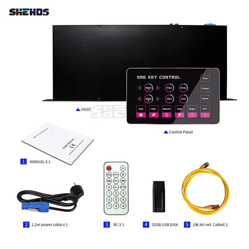 Stage Lighting Controller 2048 Lighting Recorder DMX One-Key Smart Lighting Show Sound and Light Synchronization Concert
Stage Lighting Controller 2048 Lighting Recorder DMX One-Key Smart Lighting Show Sound and Light Synchronization Concert