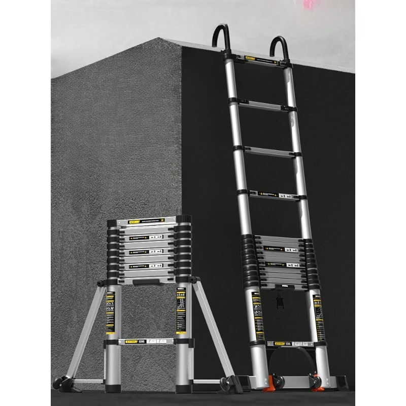 Telescopic single-sided household folding lift staircase thickened portable ladder
Telescopic single-sided household folding lift staircase thickened portable ladder