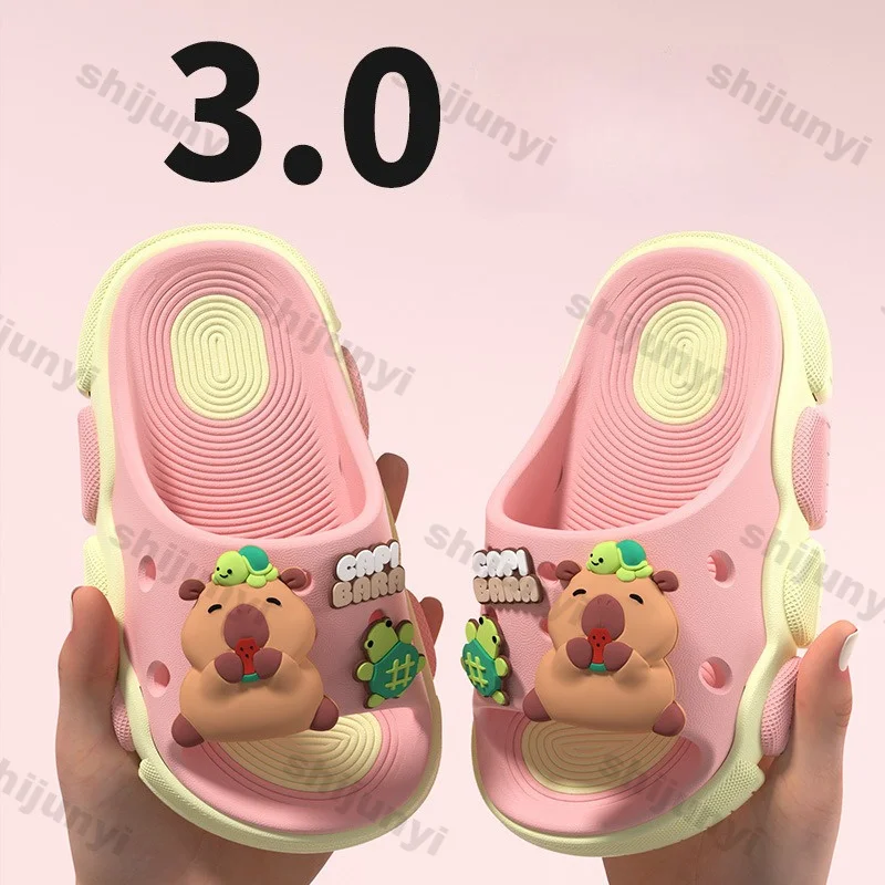 Capybara 2026 Summer Children's Shoes Anti Slip Bathroom Home Closed Toe Slippers for Boys Girls Cute Cartoon Beach Sandals
Capybara 2026 Summer Children's Shoes Anti Slip Bathroom Home Closed Toe Slippers for Boys Girls Cute Cartoon Beach Sandals