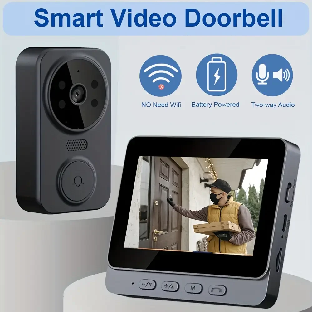 1080P High Revolution Video Doorbell Clear Viewing Night Vision Better View At Night Convenient Mobile Connection Cloud Storage
1080P High Revolution Video Doorbell Clear Viewing Night Vision Better View At Night Convenient Mobile Connection Cloud Storage