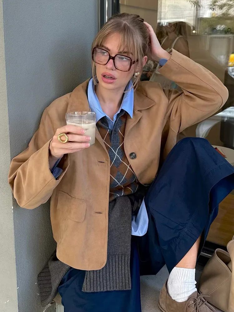 HH 2025 женский модный вязаный пуловер с отложным воротником и бриллиантами, осенний свитер на пуговицах с длинными рукавами, уютные свободные топы Mujer 
HH 2025 женский модный вязаный пуловер с отложным воротником и бриллиантами, осенний свитер на пуговицах с длинными рукавами, уютные свободные топы Mujer