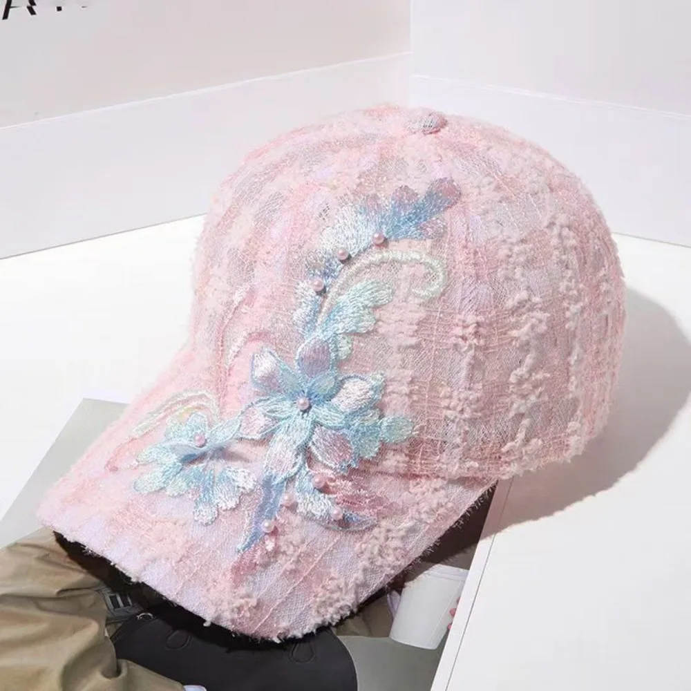 Fashion Mesh Baseball Cap Breathable Lace Duck Tongue Hat Embroidered Flowers Thin Section Sunscreen Hat Spring and Summer
Fashion Mesh Baseball Cap Breathable Lace Duck Tongue Hat Embroidered Flowers Thin Section Sunscreen Hat Spring and Summer