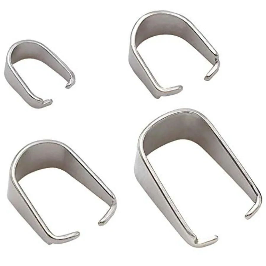 200PCS 304 Stainless Steel Pinch Bails for Pendant Charms, Snap Open Clips Bail, Connector Metal Clasps Findings Supplies for N
200PCS 304 Stainless Steel Pinch Bails for Pendant Charms, Snap Open Clips Bail, Connector Metal Clasps Findings Supplies for N