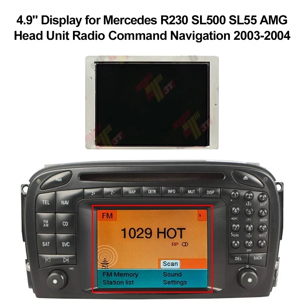 Display for Mercedes R230 SL55 SL500 AMG Head Unit Radio Command Navigation
Display for Mercedes R230 SL55 SL500 AMG Head Unit Radio Command Navigation