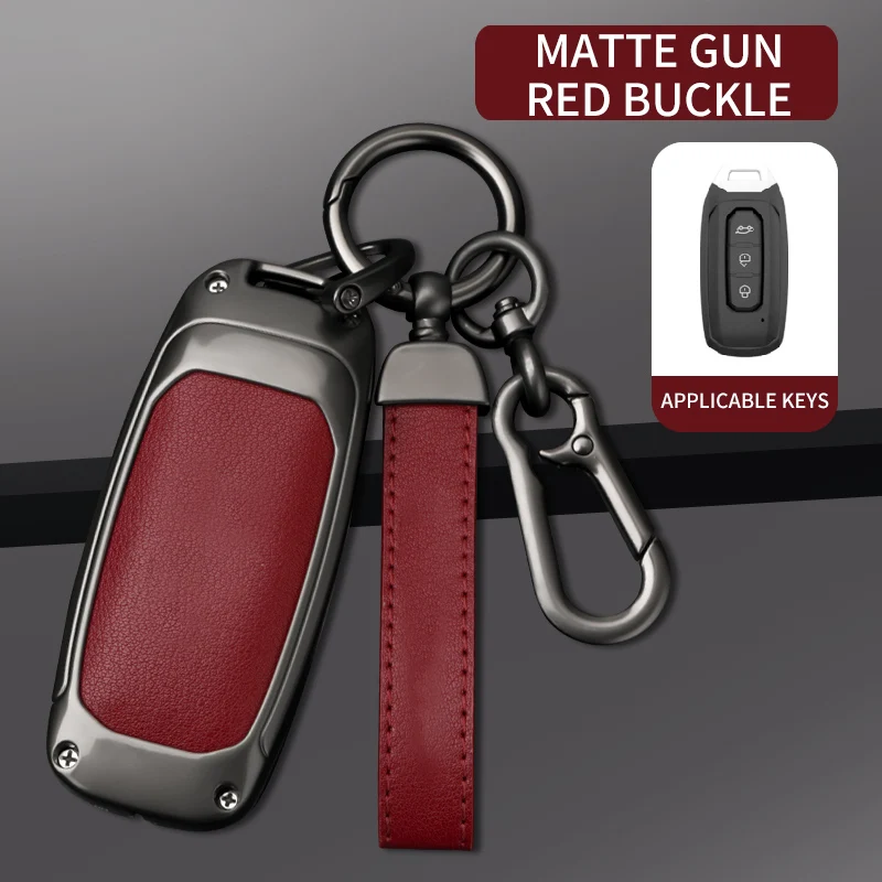 Metal Leather Car Remote Key Case Cover Protection Shell For Ford Territory 2019 2020 2021-2025 EV Auto Keychain Accessories
Metal Leather Car Remote Key Case Cover Protection Shell For Ford Territory 2019 2020 2021-2025 EV Auto Keychain Accessories