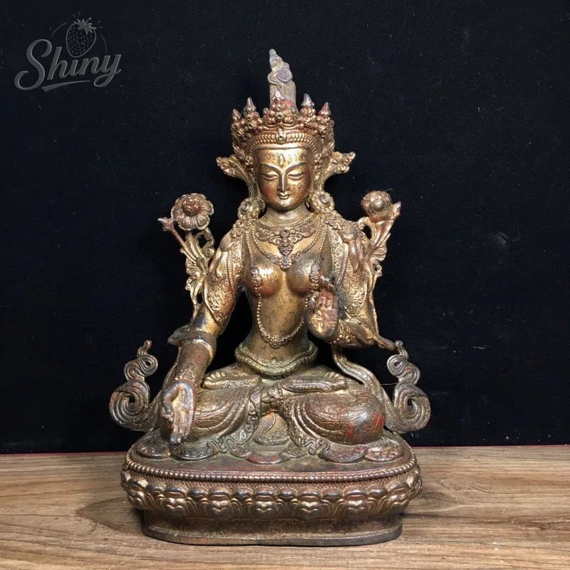 Antique Tibetan Buddhist Green Tara Statue Temple Buddha Sculpture Home Shrine Meditation Offering Worship Blessing Ornament
Antique Tibetan Buddhist Green Tara Statue Temple Buddha Sculpture Home Shrine Meditation Offering Worship Blessing Ornament