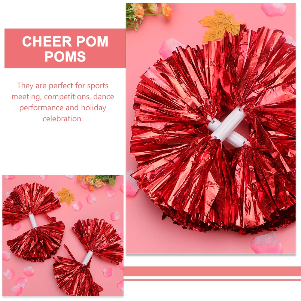 4pcs Cheerleading Poms Durable Double Head Cheerleading Pom Poms Handle Bright Color Sports Dance Team Prop
4pcs Cheerleading Poms Durable Double Head Cheerleading Pom Poms Handle Bright Color Sports Dance Team Prop