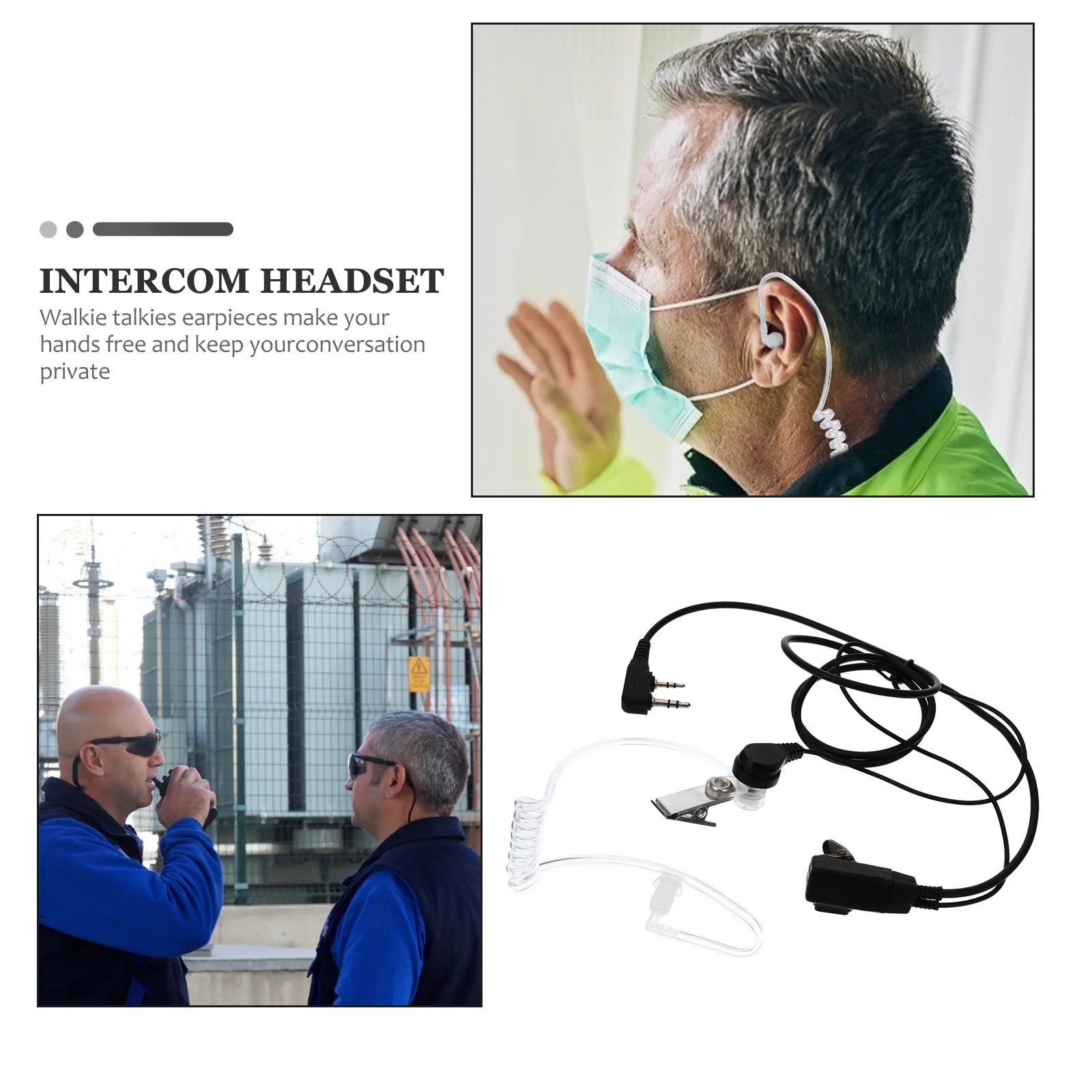 Comfortable Walkie Headset with Acoustic Tube Earpiece for K Intercom Noise Reduction Function
Comfortable Walkie Headset with Acoustic Tube Earpiece for K Intercom Noise Reduction Function