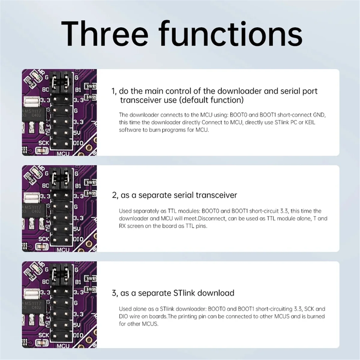 ABXHA STM32F103C8T6 Макетная плата Интеграция системной платы ST-LINK V2 Имитация горелки TTL Загрузка последовательного порта
ABXHA STM32F103C8T6 Макетная плата Интеграция системной платы ST-LINK V2 Имитация горелки TTL Загрузка последовательного порта
