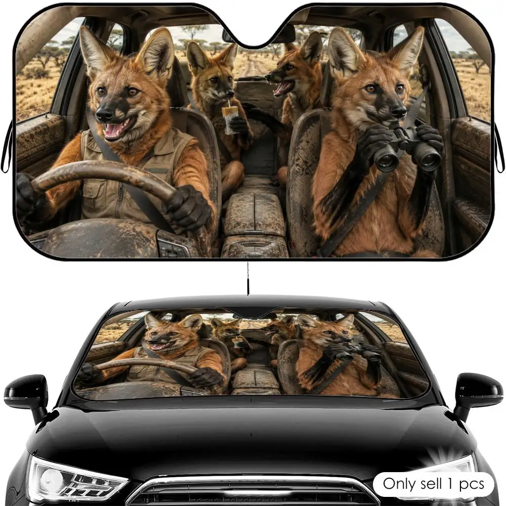Maned Wolf Driving Travel Sun Visor Reusable Aluminum Foil Car Windshield Sun Visor UV Protector Heat Insulation Cover Shade
Maned Wolf Driving Travel Sun Visor Reusable Aluminum Foil Car Windshield Sun Visor UV Protector Heat Insulation Cover Shade