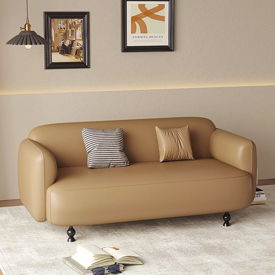 Simple retro leather art three-person living room straight sofa
Simple retro leather art three-person living room straight sofa
