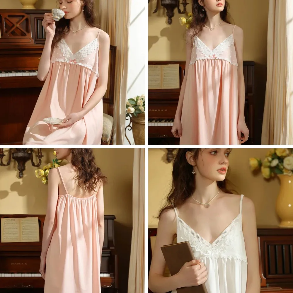 Victorian Nightgown for Women, Cotton Lace Sleeveless Sleepwear, Vintage Ruffled Princess Nightdress
Victorian Nightgown for Women, Cotton Lace Sleeveless Sleepwear, Vintage Ruffled Princess Nightdress