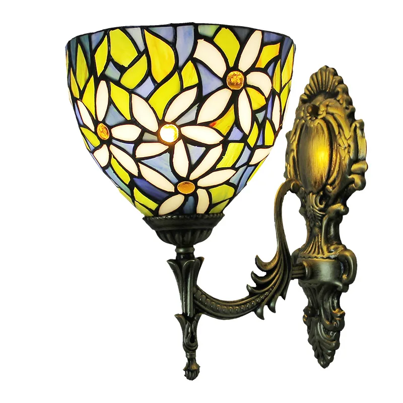 American retro stained glass restaurant wall lamp creative corridor aisle TV background wall homestay wall lamp
American retro stained glass restaurant wall lamp creative corridor aisle TV background wall homestay wall lamp