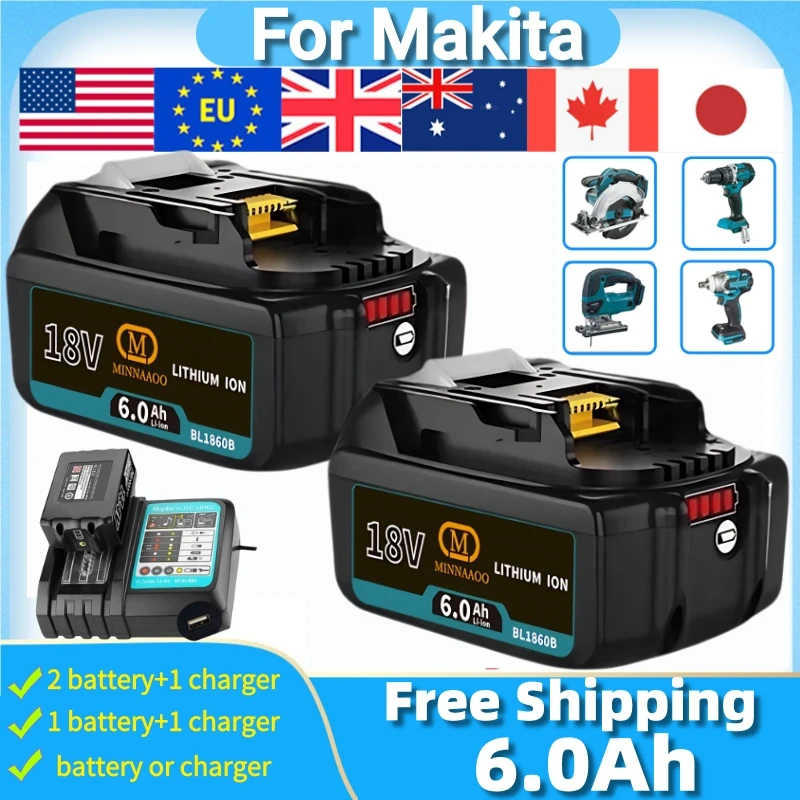 100% новинка для аккумулятора Makita 18 В, 6,0 Ач, литий-ионный аккумулятор BL1830BL1840BL1850BL1860B LXT400 Набор инструментов
100% новинка для аккумулятора Makita 18 В, 6,0 Ач, литий-ионный аккумулятор BL1830BL1840BL1850BL1860B LXT400 Набор инструментов