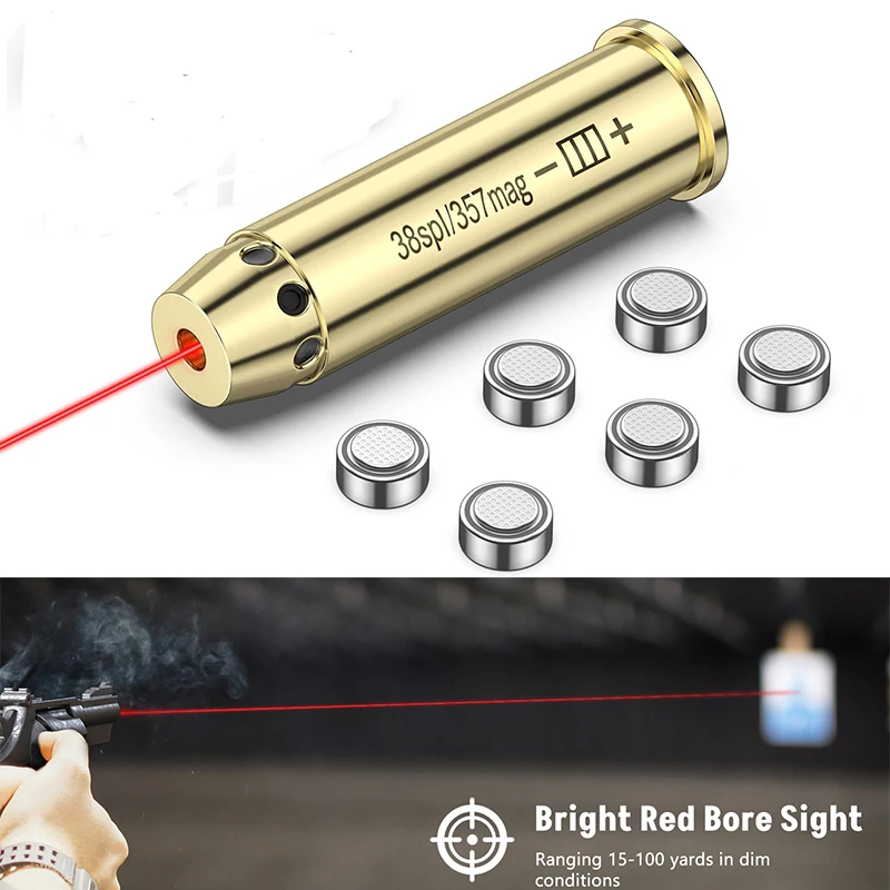 MidTen Bore Sight Laser Sighting for .38spl/.357mag Red Dot Boresighter with 2 Sets of Batteries Quick Zeroing For Outdoors
MidTen Bore Sight Laser Sighting for .38spl/.357mag Red Dot Boresighter with 2 Sets of Batteries Quick Zeroing For Outdoors