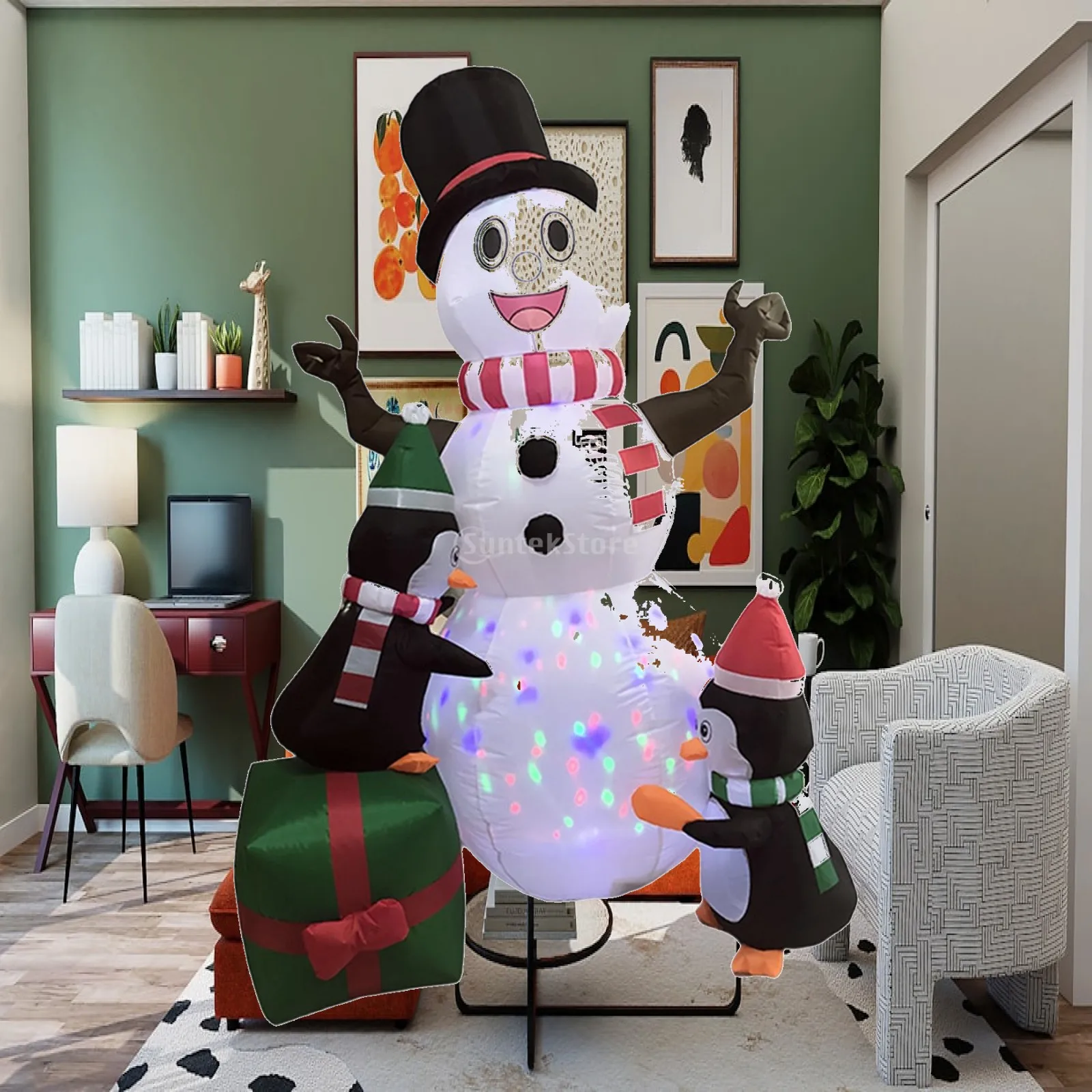 Christmas Inflatable Snowman Penguin Christmas Decor Lightweight Props Light up Christmas with Light for Courtyard Outdoor
Christmas Inflatable Snowman Penguin Christmas Decor Lightweight Props Light up Christmas with Light for Courtyard Outdoor