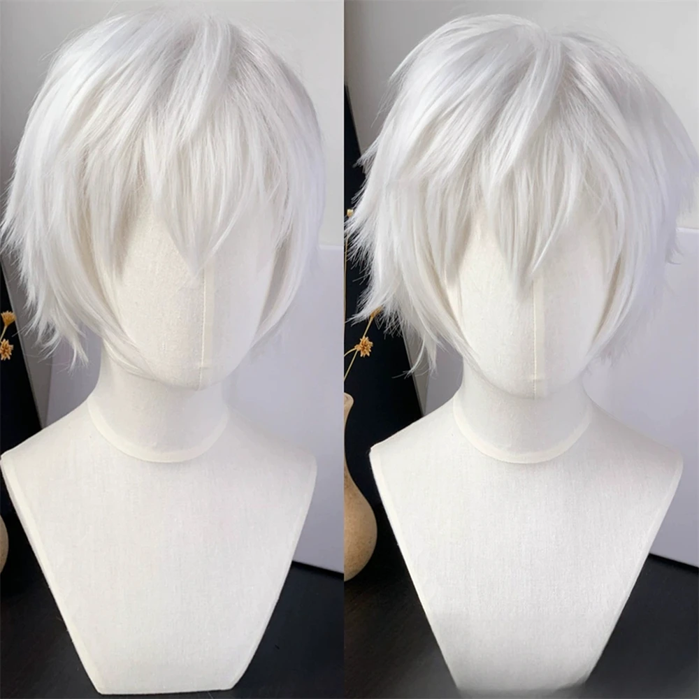 Anime Kaneki Ken Cosplay Wigs Short Silver White Fluffy Wigs Eye Patch Heat Resistant Synthetic Hair Party Role Play
Anime Kaneki Ken Cosplay Wigs Short Silver White Fluffy Wigs Eye Patch Heat Resistant Synthetic Hair Party Role Play