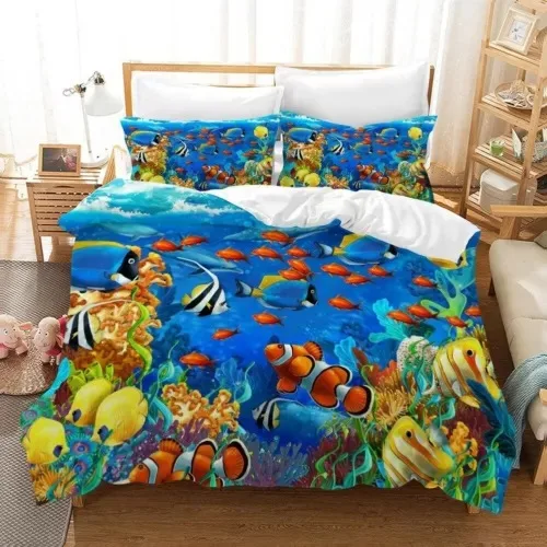 Oil Painting Fish Duvet Cover Bedding Decoration with Oil Painting Fish Pattern Suitable for Children, Kids and Adults Warm Soft
Oil Painting Fish Duvet Cover Bedding Decoration with Oil Painting Fish Pattern Suitable for Children, Kids and Adults Warm Soft
