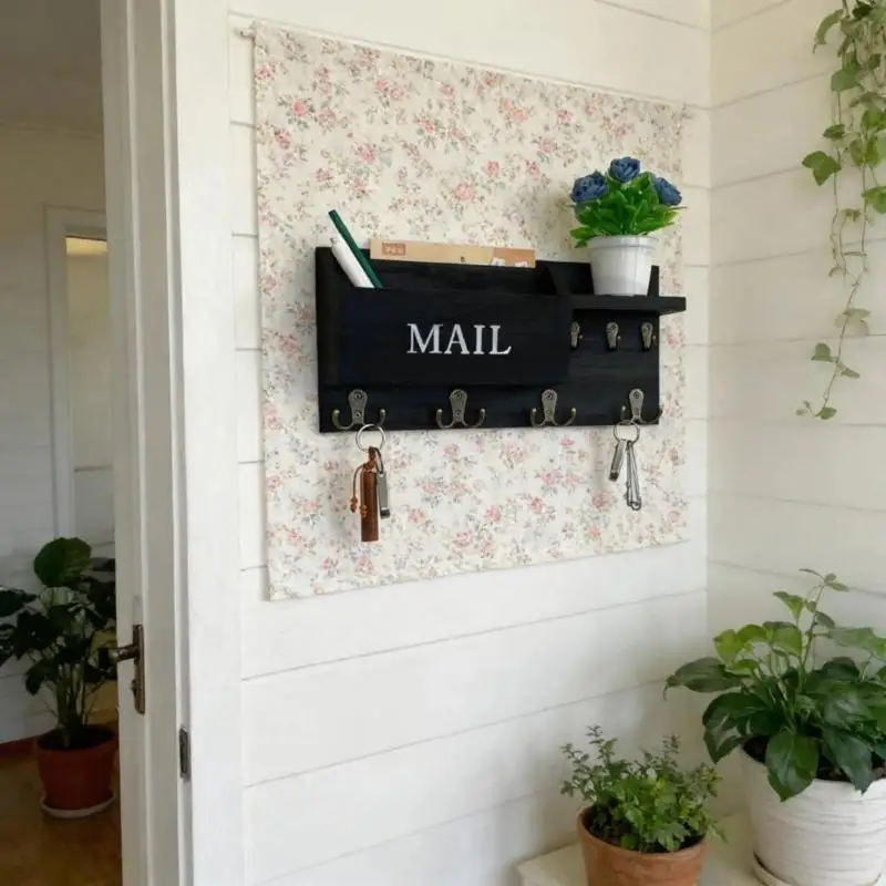 QX2E Wooden Wall Mounted Mail And With Multiple Hooks For Home Use
QX2E Wooden Wall Mounted Mail And With Multiple Hooks For Home Use