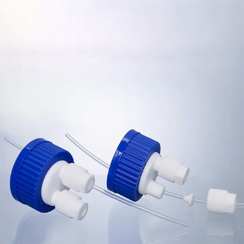 GL45 porous screw feeding cap tetrafluoro hard tube cap adapter unidirectional cap titration feeding bottle cap mobile phase cap
GL45 porous screw feeding cap tetrafluoro hard tube cap adapter unidirectional cap titration feeding bottle cap mobile phase cap