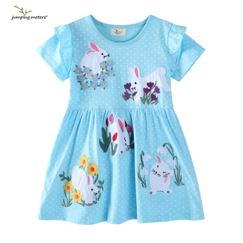 Jumping Meters 2-7T Summer Princess Bunny Short Sleeve Applique Girls Cotton Dresses for Baby Costume Hot Selling Kids Dress
Jumping Meters 2-7T Summer Princess Bunny Short Sleeve Applique Girls Cotton Dresses for Baby Costume Hot Selling Kids Dress