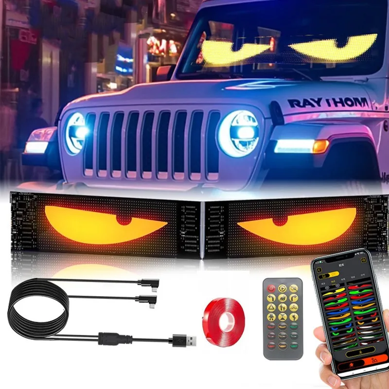 LED Truck Sign Remote Control Scrolling Animation Devil's Eye Flexi Sticker LED Display Light for Car Truck Windshield
LED Truck Sign Remote Control Scrolling Animation Devil's Eye Flexi Sticker LED Display Light for Car Truck Windshield