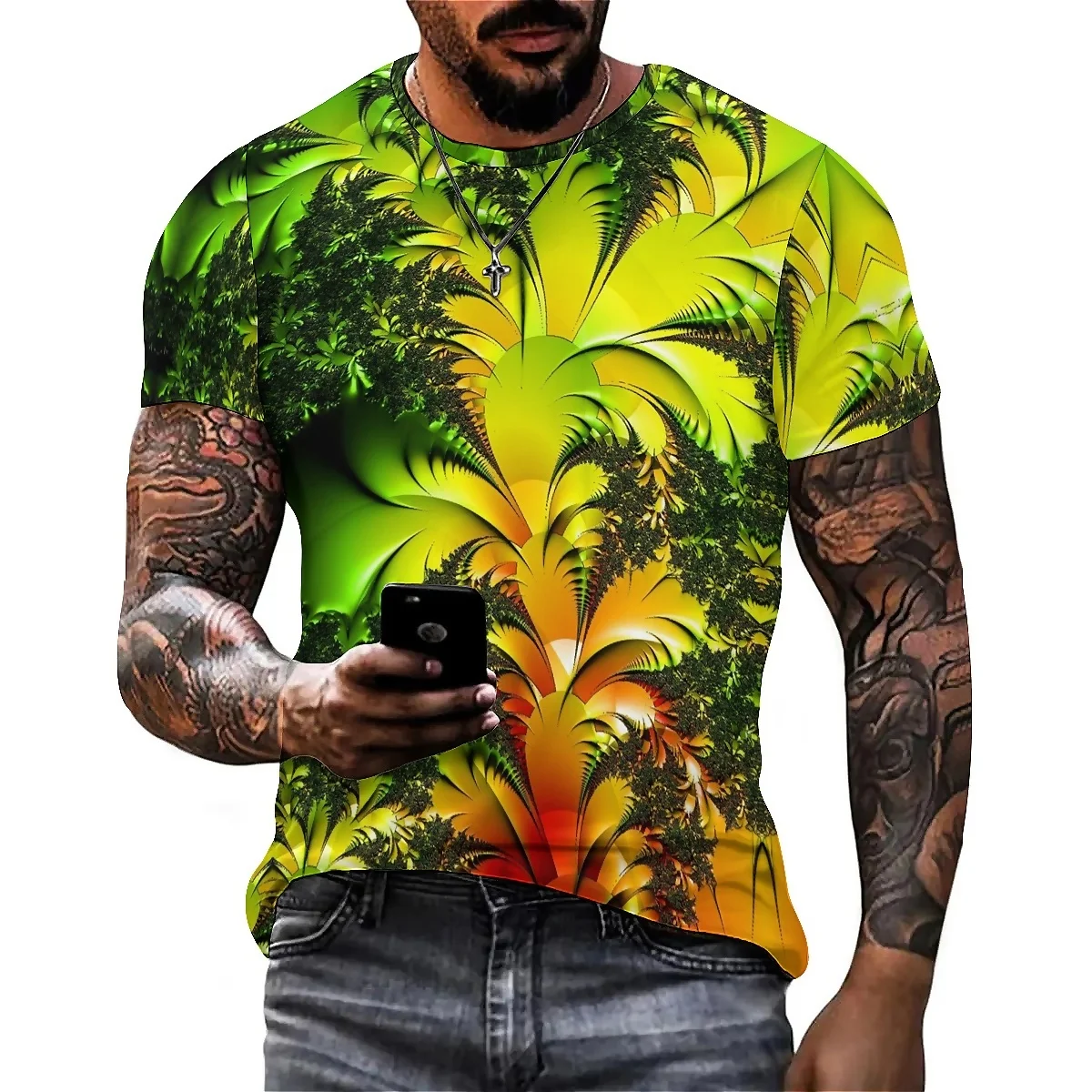 Men's Business Casual 3D Printed Short-Sleeve T-Shirt - All-Season, Men's Loose Fit
Men's Business Casual 3D Printed Short-Sleeve T-Shirt - All-Season, Men's Loose Fit