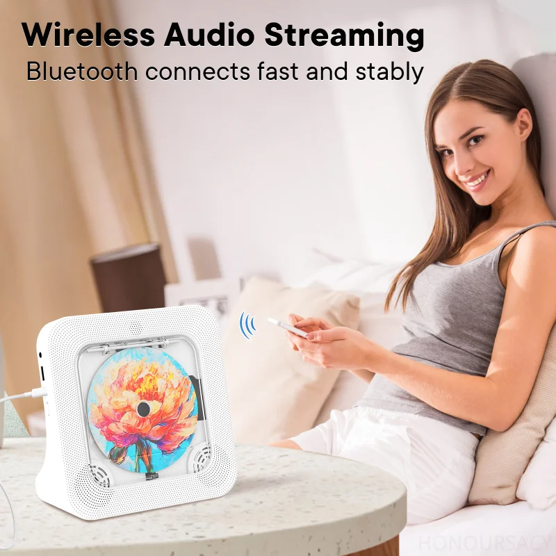 Desktop CD Player HiFi Stereo Dual Speakers Bluetooth FM Radio for Home with Remote Control LCD Display Sleep Timer EQ Sound AUX
Desktop CD Player HiFi Stereo Dual Speakers Bluetooth FM Radio for Home with Remote Control LCD Display Sleep Timer EQ Sound AUX