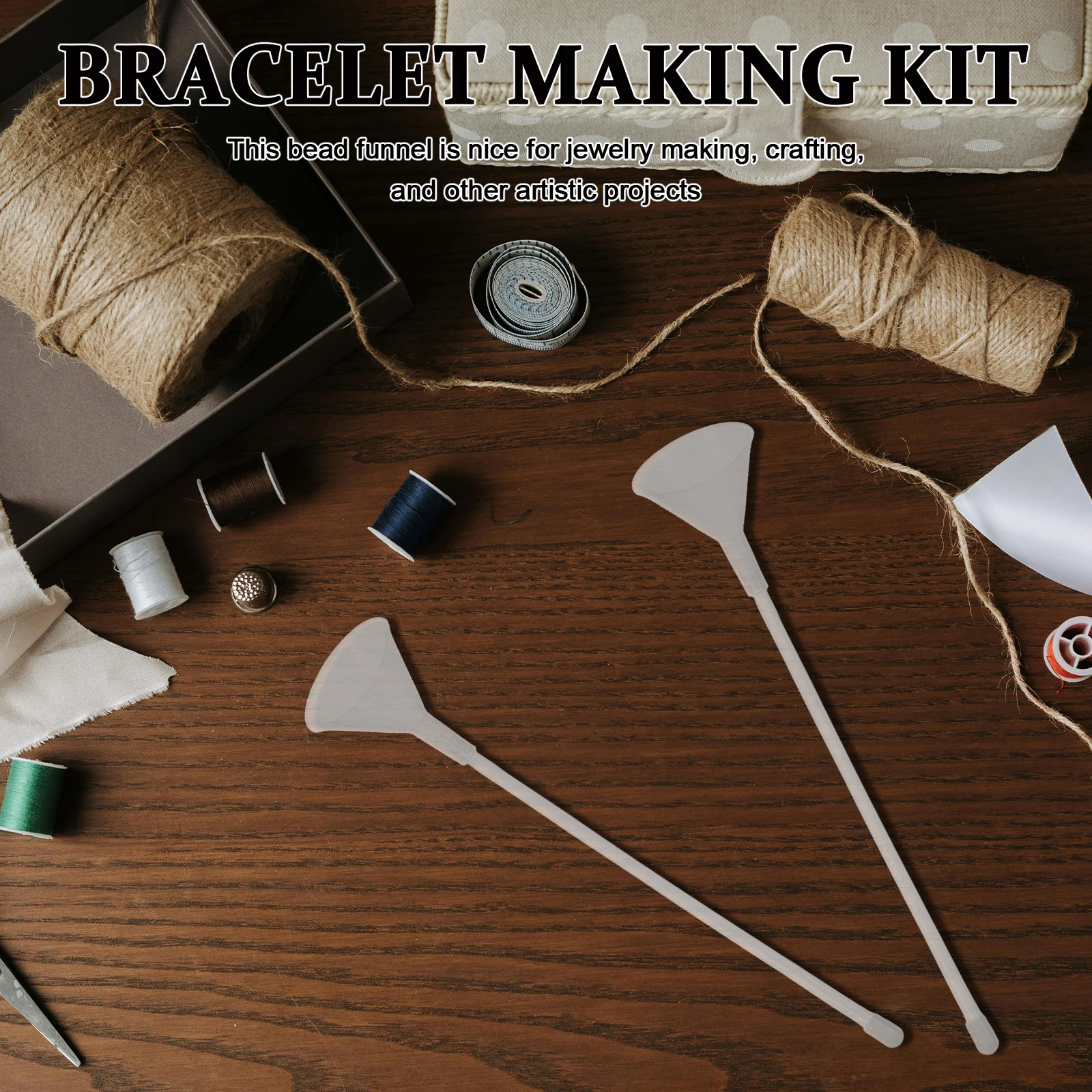 Beading Funnel Tools for Clay Beads Bracelet Kit with 2 Funnels Hooks Clip Thread Simplify Sorting Crafting Jewelry Project
Beading Funnel Tools for Clay Beads Bracelet Kit with 2 Funnels Hooks Clip Thread Simplify Sorting Crafting Jewelry Project