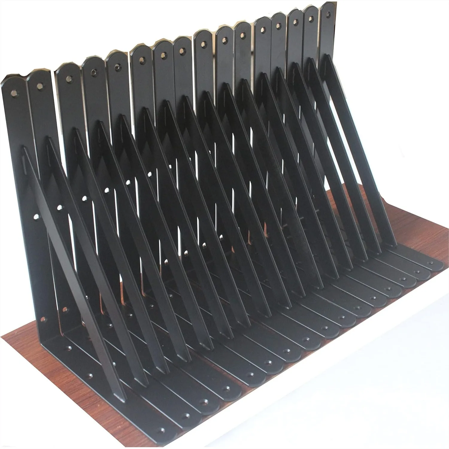 12 Pack Heavy Duty Shelf Brackets L12xH8 inch, Black Metal Shelf Support with Screws, 240lb Capacity for DIY Shelves
12 Pack Heavy Duty Shelf Brackets L12xH8 inch, Black Metal Shelf Support with Screws, 240lb Capacity for DIY Shelves