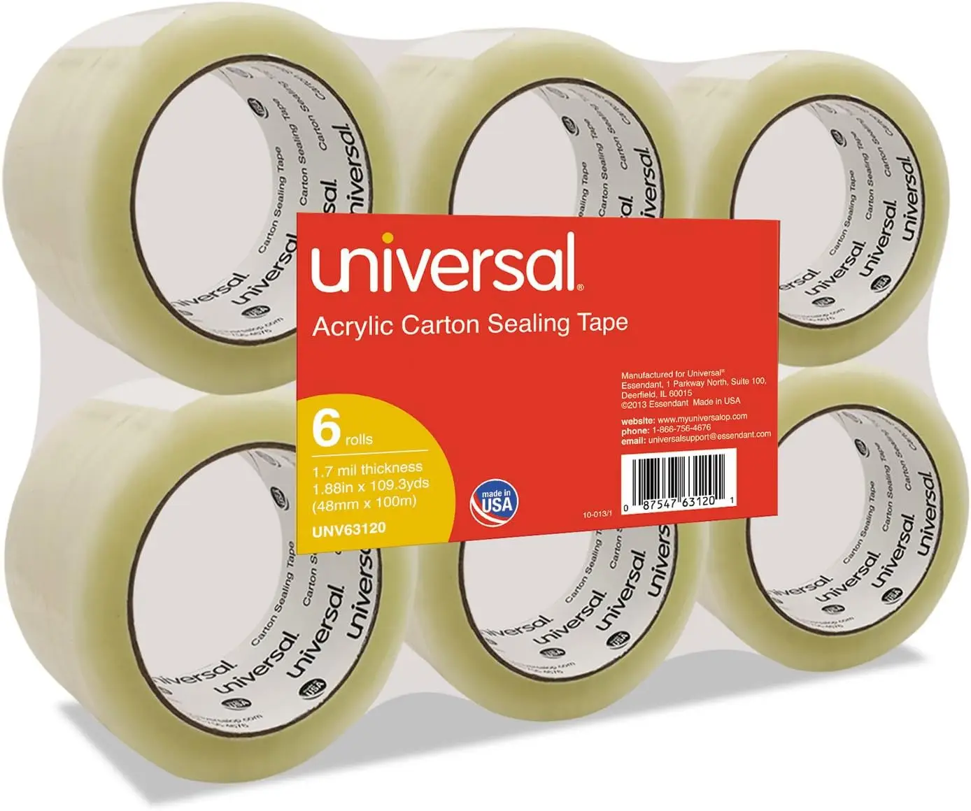 UNV63120 - General-Purpose Acrylic Box Sealing Tape
UNV63120 - General-Purpose Acrylic Box Sealing Tape