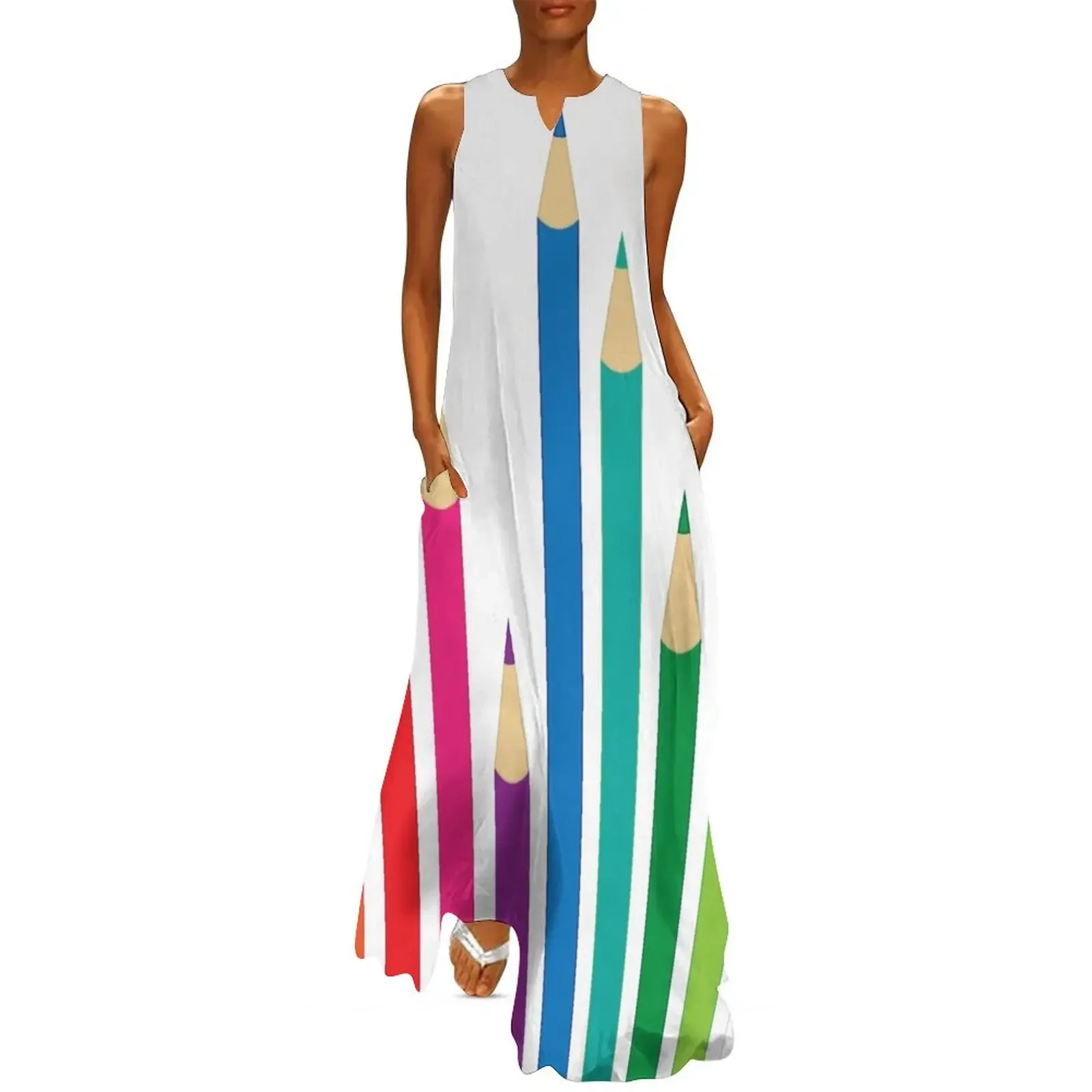 Colored pencils Long Dress womens dress women long dresses women evening dress women's summer dresses 2025
Colored pencils Long Dress womens dress women long dresses women evening dress women's summer dresses 2025