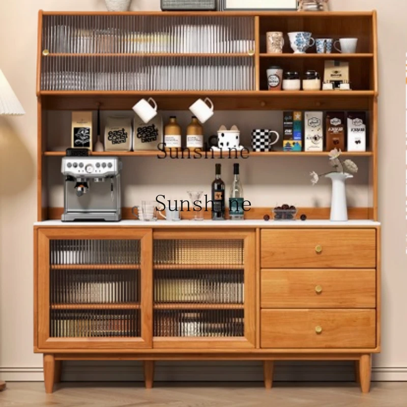 Solid wood multi-functional modern simple dining side locker integrated against the wall
Solid wood multi-functional modern simple dining side locker integrated against the wall
