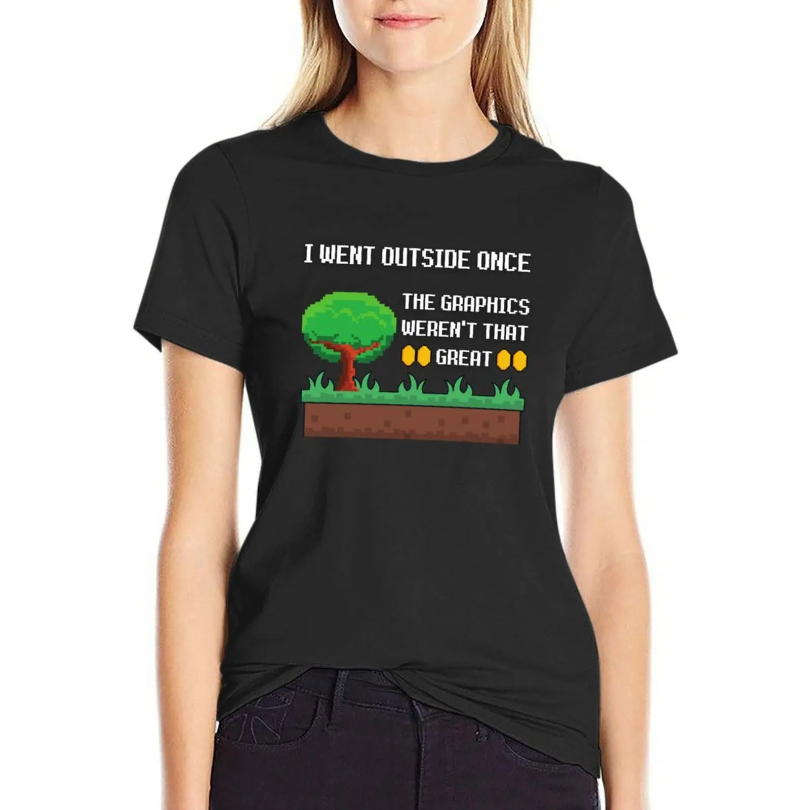 I Went Outside Once, The Graphics Weren't That Great T-Shirt plus size tops Female clothing white t shirts for Women
I Went Outside Once, The Graphics Weren't That Great T-Shirt plus size tops Female clothing white t shirts for Women