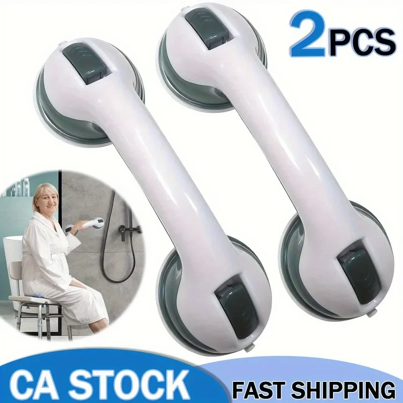 Two Bathroom Safety Grab Bars with Non-Slip Grips, Made of Durable Plastic, Sturdy And Stable, Featuring a Strong Suction Cup
Two Bathroom Safety Grab Bars with Non-Slip Grips, Made of Durable Plastic, Sturdy And Stable, Featuring a Strong Suction Cup