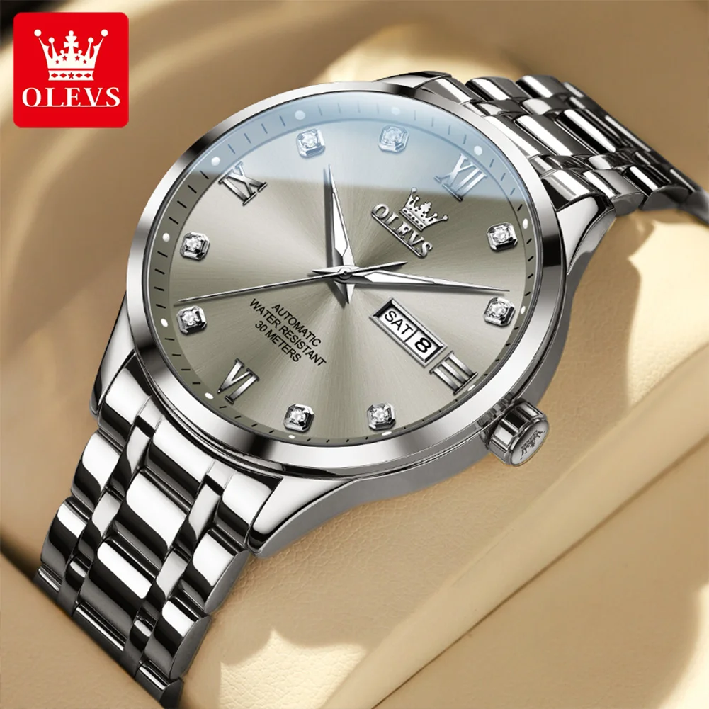 OLEVS New Fashion Business Watch Stainless Steel Watch Sport Luxury Watch reloj hombre Automatic Mechanical Men Watch
OLEVS New Fashion Business Watch Stainless Steel Watch Sport Luxury Watch reloj hombre Automatic Mechanical Men Watch
