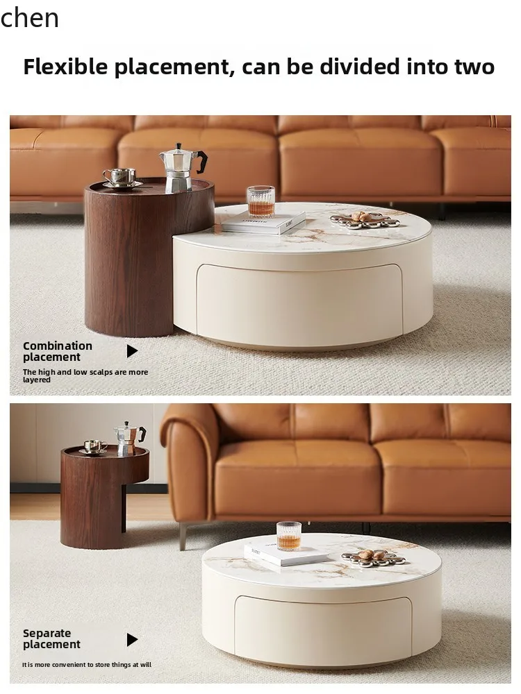 HTT Modern Minimalist Living Room Home Coffee Table Small Apartment Round Movable Sofa Side Table
HTT Modern Minimalist Living Room Home Coffee Table Small Apartment Round Movable Sofa Side Table