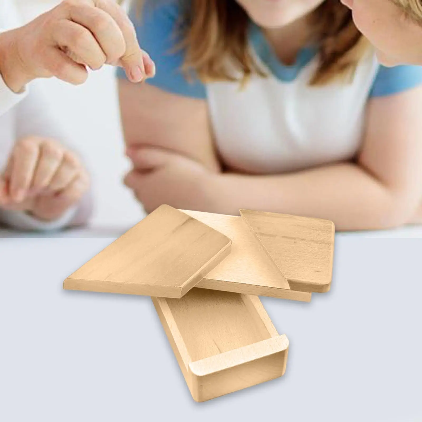 Brain Teaser Wooden Box Storage Supplies Trinket Case Parent Child Interaction Jewelry Box for Tabletop Home Office Adults Party
Brain Teaser Wooden Box Storage Supplies Trinket Case Parent Child Interaction Jewelry Box for Tabletop Home Office Adults Party
