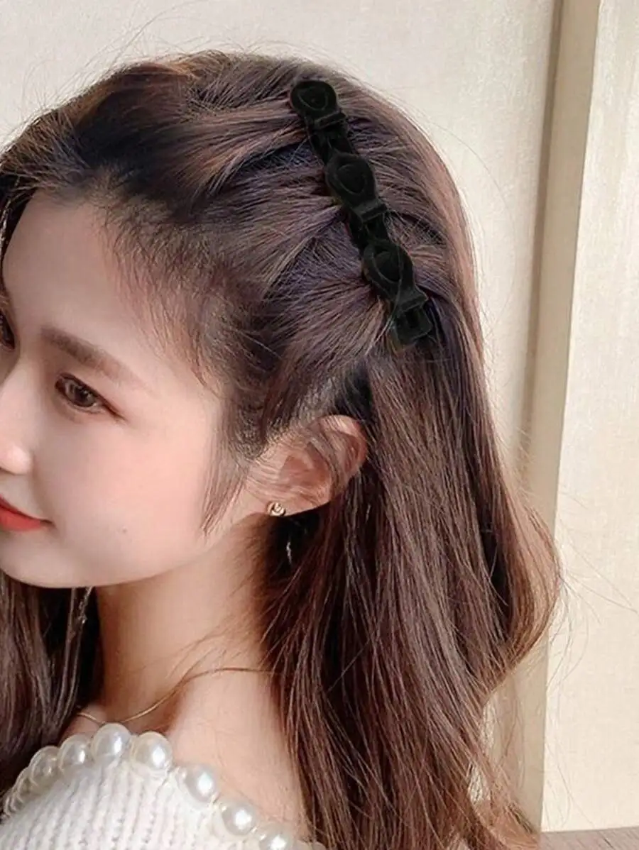 4pcs Women Black Velvet Side Bangs Hair Clips Minimalist Korean Style Fringe Hair Accessories
4pcs Women Black Velvet Side Bangs Hair Clips Minimalist Korean Style Fringe Hair Accessories
