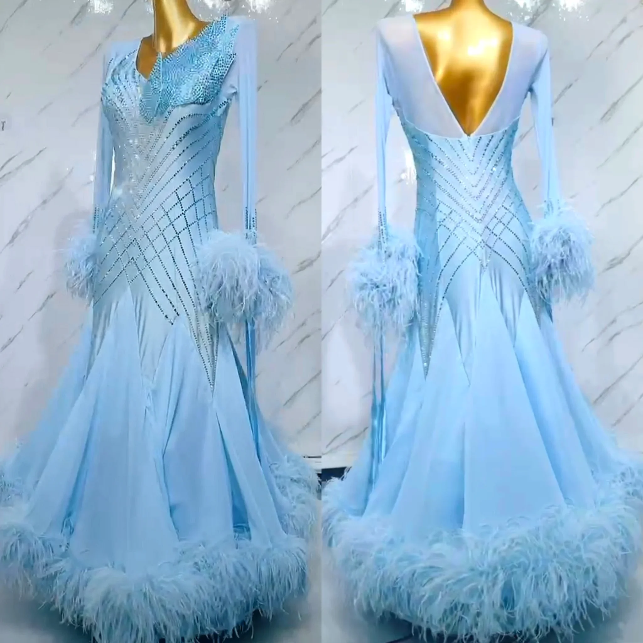 WHYNOT DANCE Feather Customized Ballroom Waltz Standard Dance Dress Competition Costume Mermaid Hip Free Shipping
WHYNOT DANCE Feather Customized Ballroom Waltz Standard Dance Dress Competition Costume Mermaid Hip Free Shipping