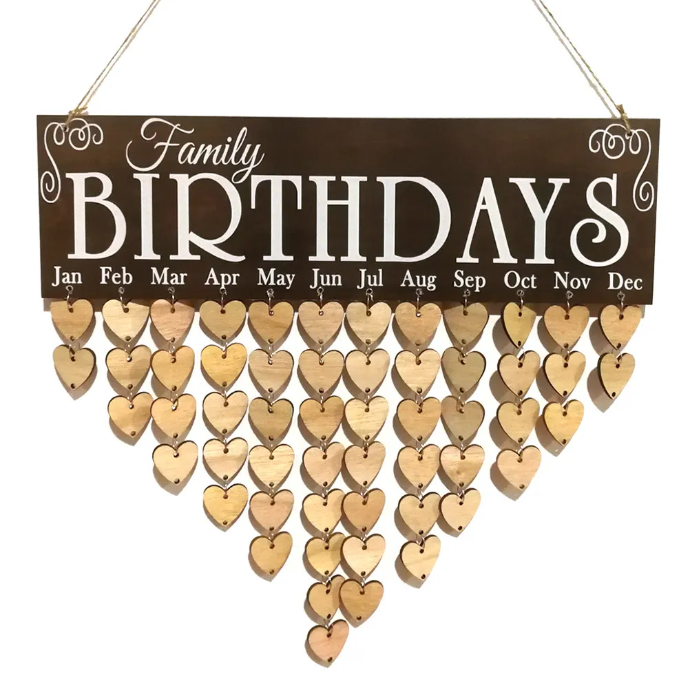Wooden Calendar Birthdays Hanging Plaque Board Colorful 1 Plaque 1 Rope 50 Heart Discs Family Birthday Reminder Home Wall Decor
Wooden Calendar Birthdays Hanging Plaque Board Colorful 1 Plaque 1 Rope 50 Heart Discs Family Birthday Reminder Home Wall Decor